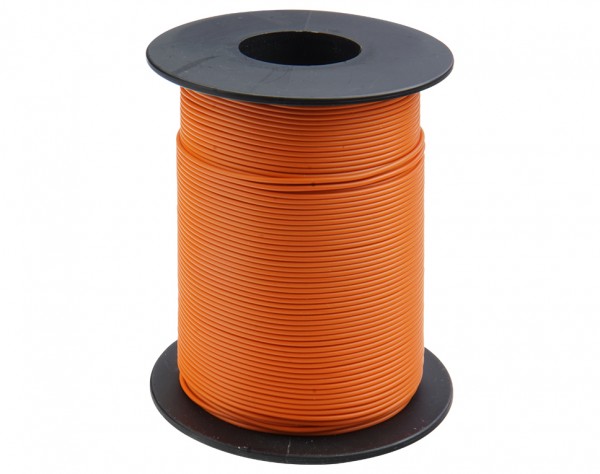 125-S50-7 - Kupferschaltlitze 0,25 mm² / 50m auf Spule orange