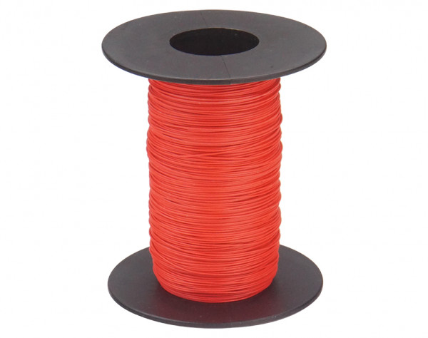 112-0-100 - Kupferschalt Litze hochflexibel 0,04 mm² / 100 m rot