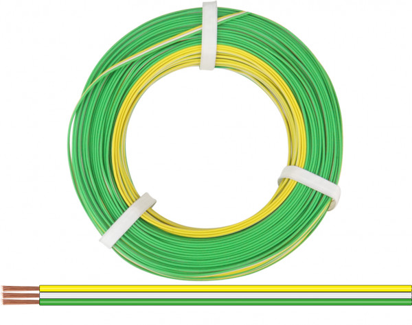 325-354-50 - Drillingslitze 0,25 mm² / 50 m gelb-weiss-grün