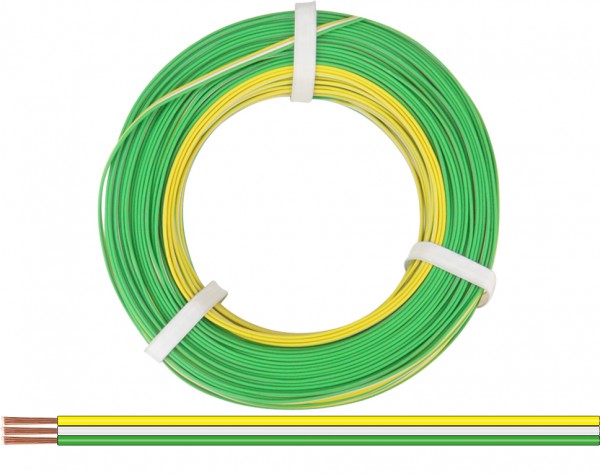 Trix Kupferlitze Litze 3 adrig Gelb Weiß Grün 3 X 0,14mm² 50 m Drillingslitze f 